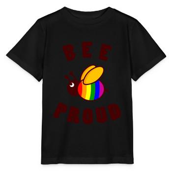 BEE PROUD LGBT Pride Gay Pride Month Drapeau LGBTQ - T-shirt bio MINI CREATOR Stanley/Stella Enfant - noir - Devant - Mikhail (115cm)