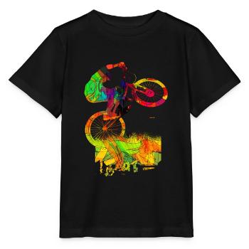 Downhill Mountainbike Downhill VTT cadeau - T-shirt bio MINI CREATOR Stanley/Stella Enfant - noir - Devant - Mikhail (115cm)