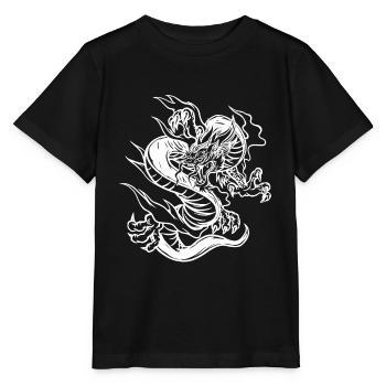 mit chinesischen Drachen chinesischem Drache - Stanley/Stella Kinder T-Shirt MINI CREATOR  - Schwarz - Vorne - Mikhail (115cm)