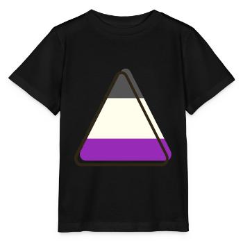 Triangle asexuel - T-shirt bio MINI CREATOR Stanley/Stella Enfant - noir - Devant - Mikhail (115cm)