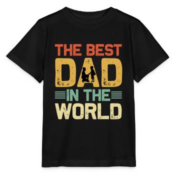 Bester Vater der Welt - Stanley/Stella Kinder T-Shirt MINI CREATOR  - Schwarz - Vorne - Mikhail (115cm)
