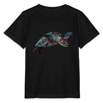 Tortue motif animal animal motif animal - T-shirt bio MINI CREATOR Stanley/Stella Enfant - noir - Devant - Mikhail (115cm)
