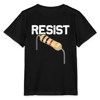 Drôle d’électricien jeu de mots - T-shirt bio MINI CREATOR Stanley/Stella Enfant - noir - Devant - Mikhail (115cm)