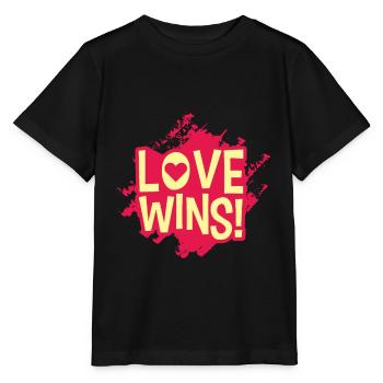 LOVE WINS LGBT Pride Gay Pride Month LGBTQ - T-shirt bio MINI CREATOR Stanley/Stella Enfant - noir - Devant - Mikhail (115cm)