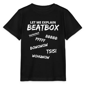 Beatbox / Beatboxing / Music / Beatbox battle Beat - T-shirt bio MINI CREATOR Stanley/Stella Enfant - noir - Devant - Mikhail (115cm)