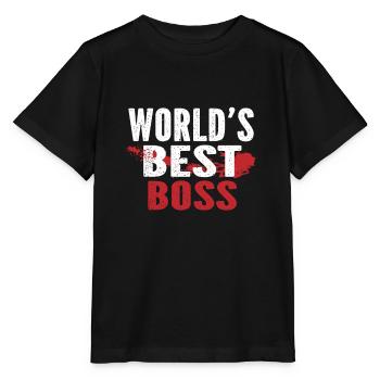 Worlds Best Boss - Stanley/Stella MINI CREATOR Kids’ T-Shirt - black - Front - Mikhail (115cm)