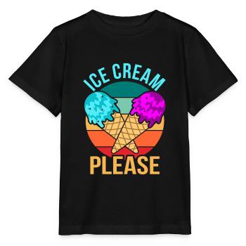Eiscreme - Stanley/Stella Kinder T-Shirt MINI CREATOR  - Schwarz - Vorne - Mikhail (115cm)