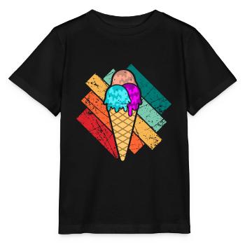 Eiscreme - Stanley/Stella Kinder T-Shirt MINI CREATOR  - Schwarz - Vorne - Mikhail (115cm)
