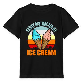 Crème glacée - T-shirt bio MINI CREATOR Stanley/Stella Enfant - noir - Devant - Mikhail (115cm)