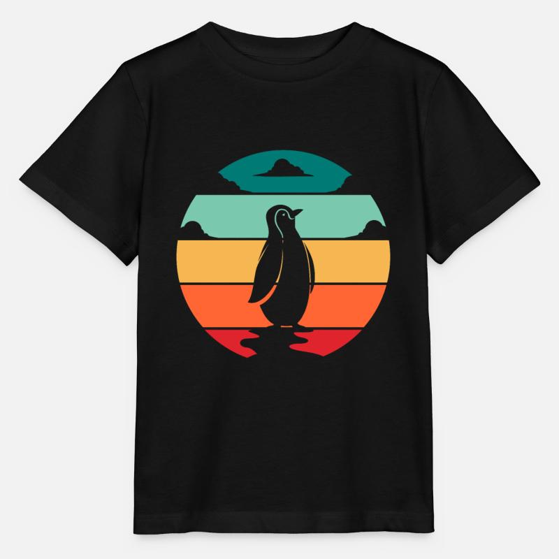 Pinguin - Stanley/Stella Kinder T-Shirt MINI CREATOR  - Schwarz