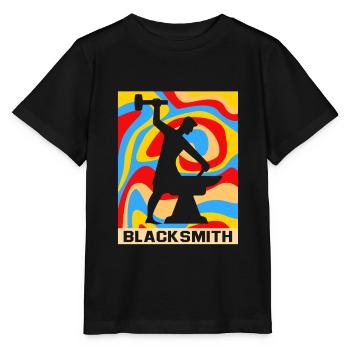 Anvil blacksmithing - Stanley/Stella MINI CREATOR Kids’ T-Shirt - black - Front - Mikhail (115cm)