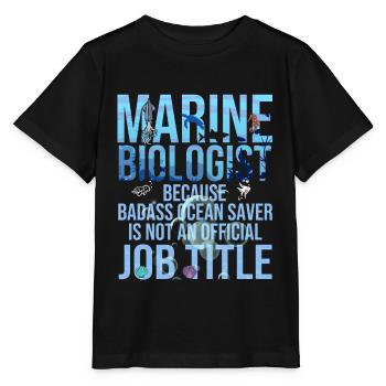 Marine biologist Job Profession Science Marine animal - Stanley/Stella MINI CREATOR Kids’ T-Shirt - black - Front - Mikhail (115cm)