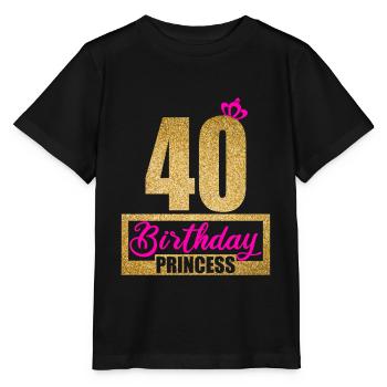 40. Geburtstag 40 Jahre 40er Birthday Princess - Stanley/Stella Kinder T-Shirt MINI CREATOR  - Schwarz - Vorne - Mikhail (115cm)