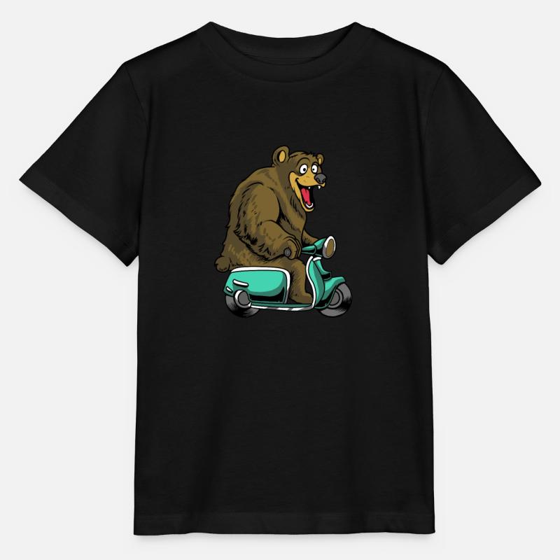 Motorroller Mofa Moped Roller - Stanley/Stella Kinder T-Shirt MINI CREATOR - Schwarz
