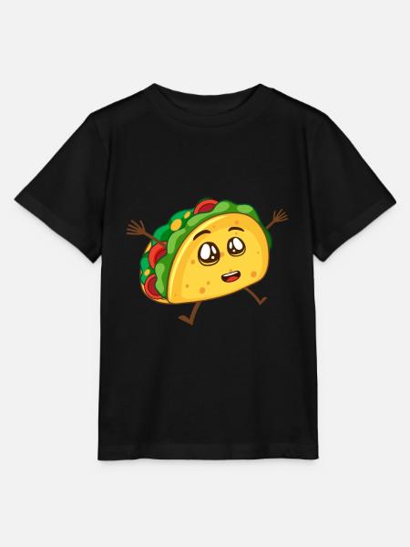 Happy Taco - Stanley/Stella Kinder T-Shirt MINI CREATOR - Schwarz