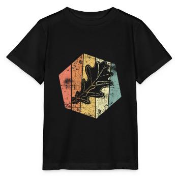Eiche Blatt retro Natur Wald - Stanley/Stella Kinder T-Shirt MINI CREATOR  - Schwarz - Vorne - Mikhail (115cm)