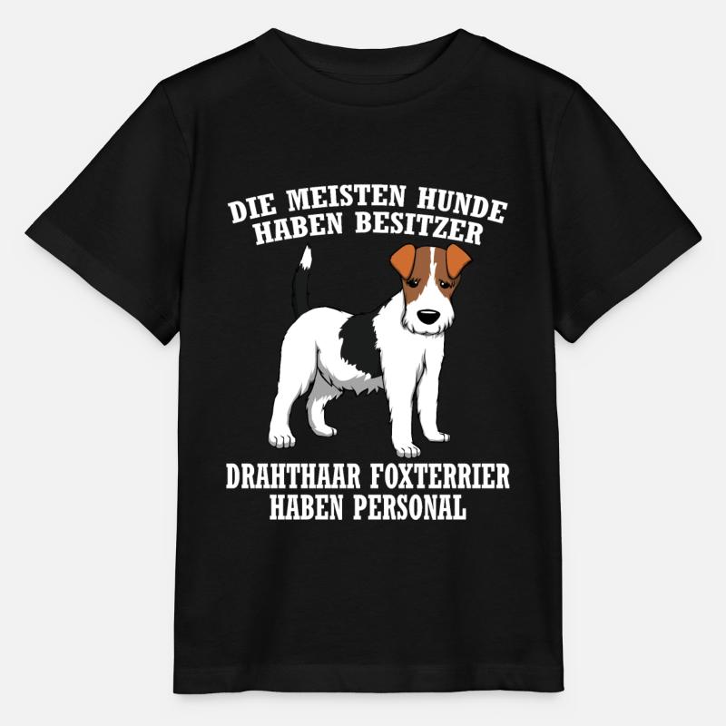 Drahthaar Foxterrier Hund Ich War Normal Bis mein - Stanley/Stella Kinder T-Shirt MINI CREATOR  - Schwarz