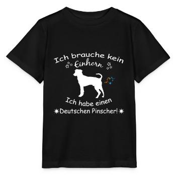 Deutscher Pinscher - Stanley/Stella Kinder T-Shirt MINI CREATOR  - Schwarz - Vorne - Mikhail (115cm)