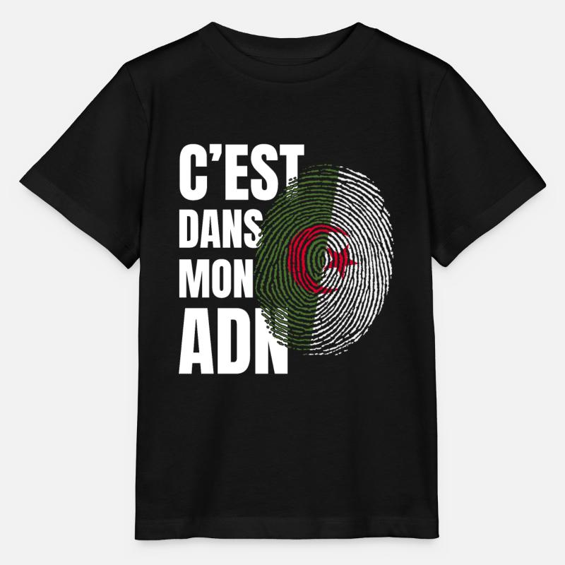 ADN Algérien Drapeau Algérien Fier Cadeau - T-shirt bio MINI CREATOR Stanley/Stella Enfant - noir