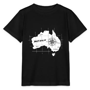 Australien Karte - Stanley/Stella Kinder T-Shirt MINI CREATOR  - Schwarz - Vorne - Mikhail (115cm)