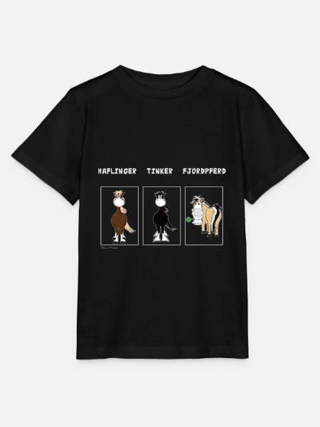El caballo del fiordo es diferente del caballo del chapucero de Haflinger - Stanley/Stella T-shirt MINI CREATOR til børn - sort