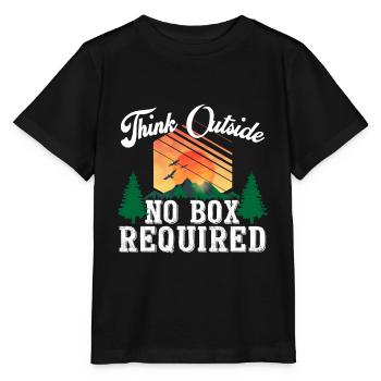 Penser à l’extérieur Aucune case requise - Randonnée en plein air - T-shirt bio MINI CREATOR Stanley/Stella Enfant - noir - Devant - Mikhail (115cm)