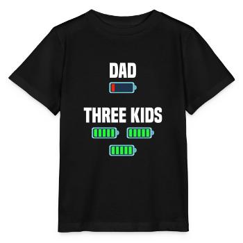 Dad und Drillinge - Stanley/Stella Kinder T-Shirt MINI CREATOR  - Schwarz - Vorne - Mikhail (115cm)