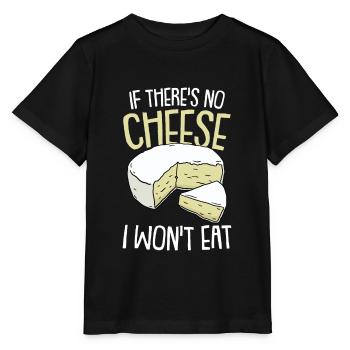 Cheese Cheese Cheddar Mouse Cheese Piece Saying Gift - Stanley/Stella MINI CREATOR Kids’ T-Shirt - black - Front - Mikhail (115cm)