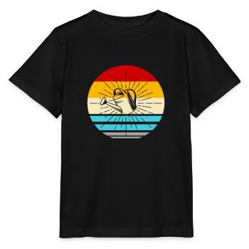 Jardin jardinier arrosoir - T-shirt bio MINI CREATOR Stanley/Stella Enfant - noir - Devant - Mikhail (115cm)