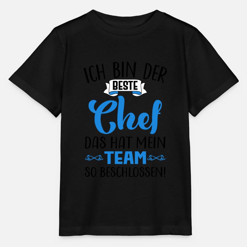 Bester Chef Sprüche Spruch Ich Bin Der Beste Chef - Stanley/Stella Kinder T-Shirt MINI CREATOR  - Schwarz