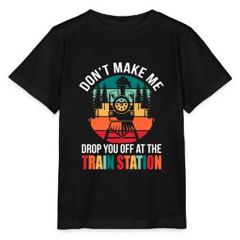 Train - T-shirt bio MINI CREATOR Stanley/Stella Enfant - noir - Devant - Mikhail (115cm)