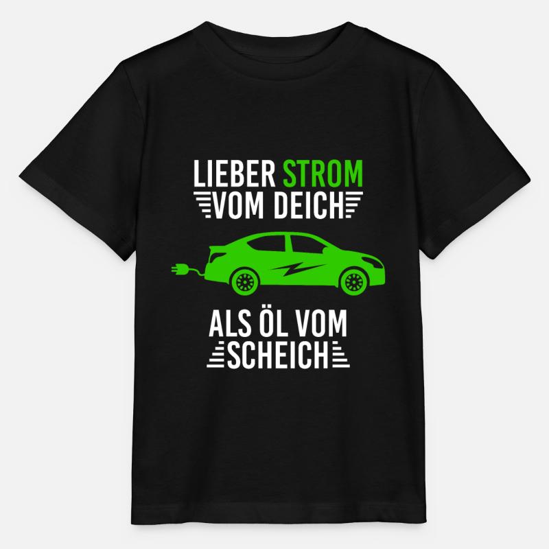 Lieber Strom vom Deich statt Öl vom Scheich - Stanley/Stella Kinder T-Shirt MINI CREATOR - Schwarz