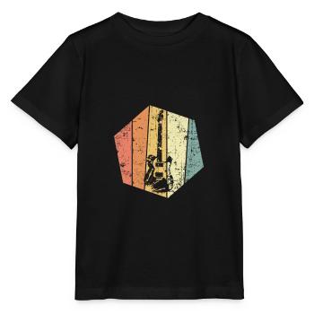 E-Gitarre - Stanley/Stella Kinder T-Shirt MINI CREATOR  - Schwarz - Vorne - Mikhail (115cm)
