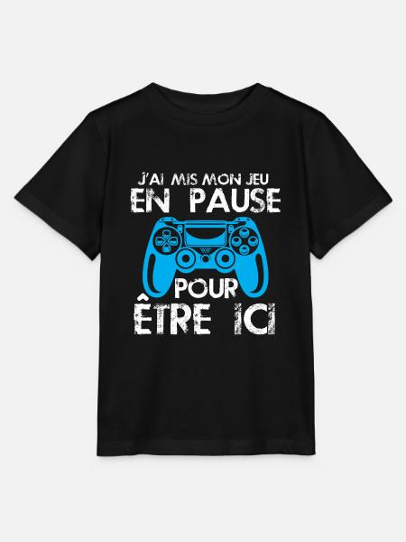 Ado Geek Humour Jeux Vidéo J'ai Mon Jeu En Pause - T-shirt bio MINI CREATOR Stanley/Stella Enfant - noir