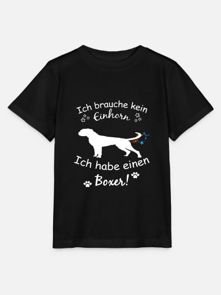 Boxer Hund - Deutscher Boxer - Stanley/Stella Kinder T-Shirt MINI CREATOR  - Schwarz