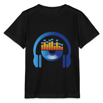 Heart Music Beat Waves Waveforms Musicien - T-shirt bio MINI CREATOR Stanley/Stella Enfant - noir - Devant - Mikhail (115cm)