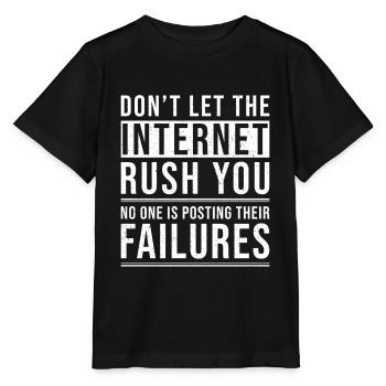 Inspiration citation Internet - T-shirt bio MINI CREATOR Stanley/Stella Enfant - noir - Devant - Mikhail (115cm)