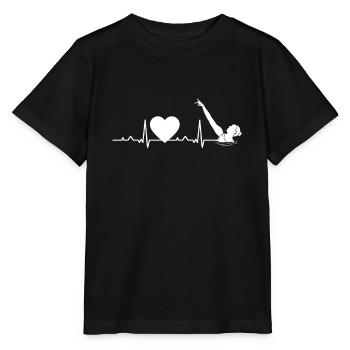 Rythme cardiaque Fréquence cardiaque Synchrone - T-shirt bio MINI CREATOR Stanley/Stella Enfant - noir - Devant - Mikhail (115cm)