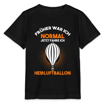Ballonfahrer Heißluftballon Heissluftballon Pilot - Stanley/Stella Kinder T-Shirt MINI CREATOR  - Schwarz - Vorne - Mikhail (115cm)