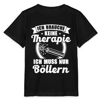 Ich Brauche Keine Therapie Ich Muss Nur Böllern - Stanley/Stella Kinder T-Shirt MINI CREATOR  - Schwarz - Vorne - Mikhail (115cm)