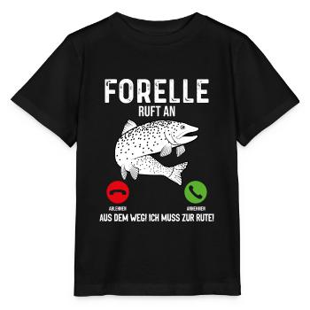 Forelle Angeln - Stanley/Stella Kinder T-Shirt MINI CREATOR  - Schwarz - Vorne - Mikhail (115cm)