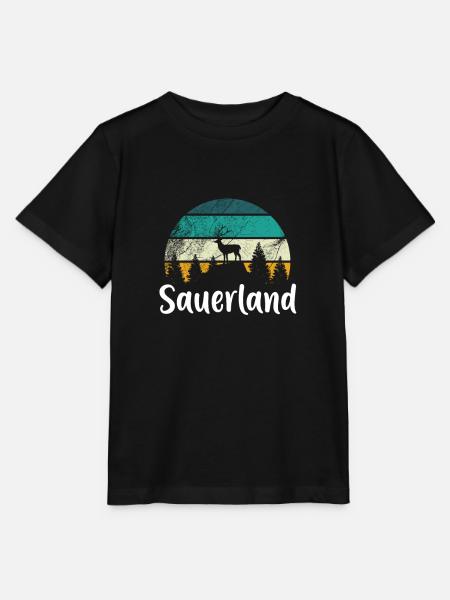 Sauerland Sauerländer Heimat Wandern Geschenkidee - Stanley/Stella Kinder T-Shirt MINI CREATOR - Schwarz
