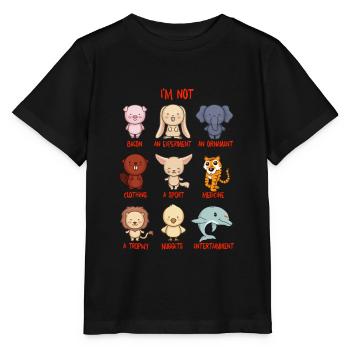Tierschutz - Stanley/Stella Kinder T-Shirt MINI CREATOR  - Schwarz - Vorne - Mikhail (115cm)