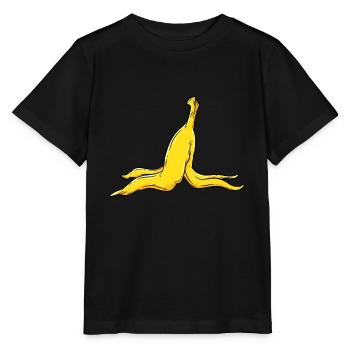 Banana peel banana - Stanley/Stella MINI CREATOR Kids’ T-Shirt - black - Front - Mikhail (115cm)