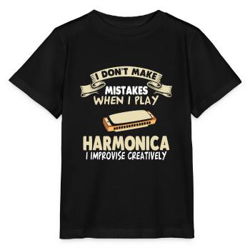 Mundharmonika Mundharmonika-Akkord Mundharmonika - Stanley/Stella Kinder T-Shirt MINI CREATOR  - Schwarz - Vorne - Mikhail (115cm)
