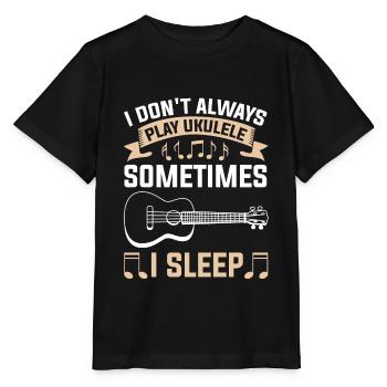 Ukulélé Ukulélé Ukulélé ukulélé joueur de ukulélé - T-shirt bio MINI CREATOR Stanley/Stella Enfant - noir - Devant - Mikhail (115cm)
