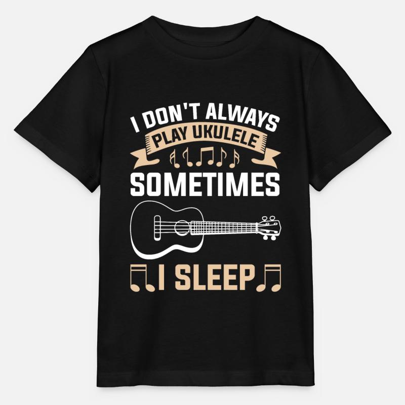 Ukulélé Ukulélé Ukulélé ukulélé joueur de ukulélé - T-shirt bio MINI CREATOR Stanley/Stella Enfant - noir