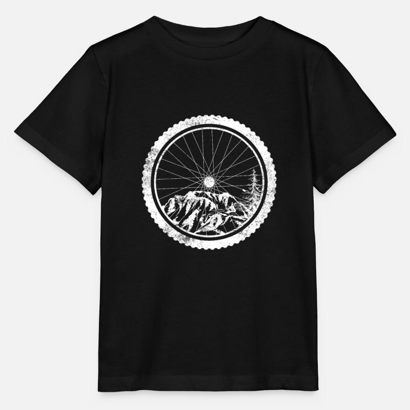 Mountainbike MTB Rad - Stanley/Stella Kinder T-Shirt MINI CREATOR  - Schwarz