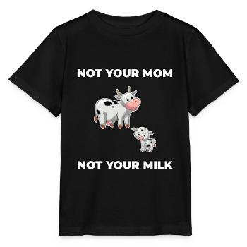 Not your Mom not your Milk - Stanley/Stella Kinder T-Shirt MINI CREATOR  - Schwarz - Vorne - Mikhail (115cm)