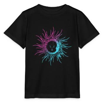 Spiritualité Lune et Soleil Illustration - T-shirt bio MINI CREATOR Stanley/Stella Enfant - noir - Devant - Mikhail (115cm)